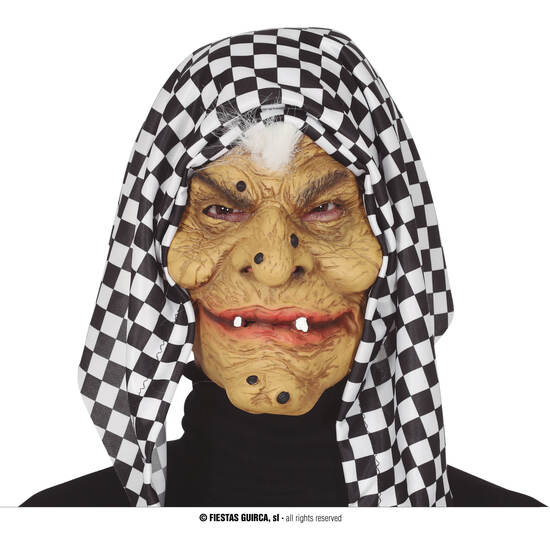 MASCARA BRUJA CON PAÑUELO, LATEX image 0
