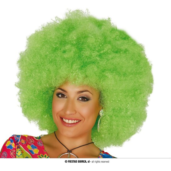 PELUCA AFRO VERDE EXTRA image 0