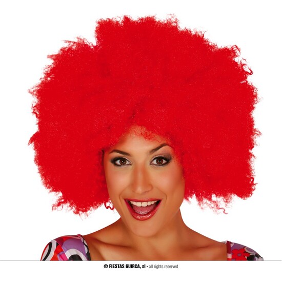 PELUCA AFRO ROJA EXTRA image 0