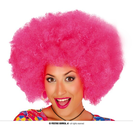 PELUCA AFRO ROSA EXTRA image 0