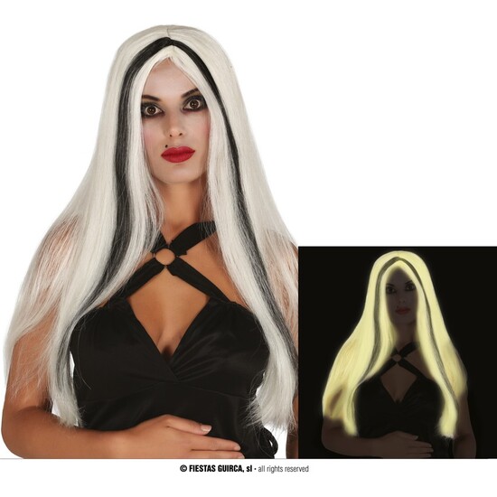PELUCA "GLOW IN THE DARK" CON MECHAS EN CAJA image 0