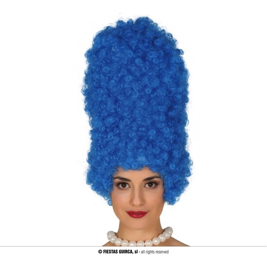 PELUCA RIZOS AZUL 40 CMS EN CAJA image 0