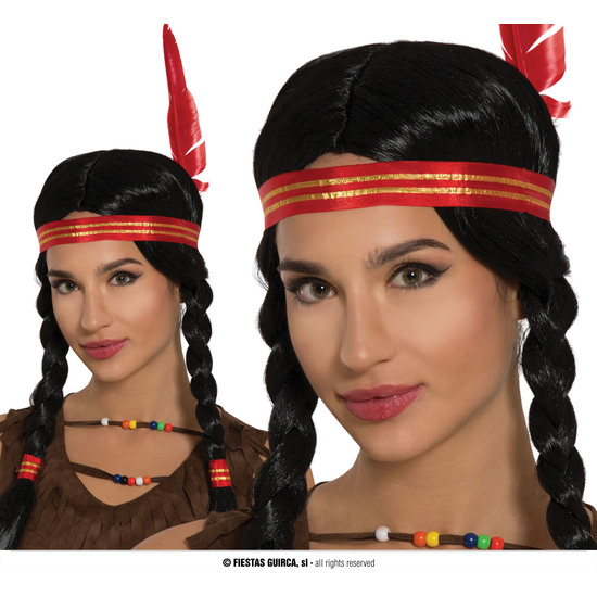 PELUCA INDIA CON CINTA Y TRENZAS EN CAJA image 0