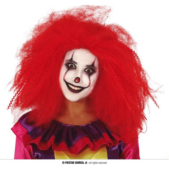 PELUCA PAYASO ROJA EN CAJA image 0