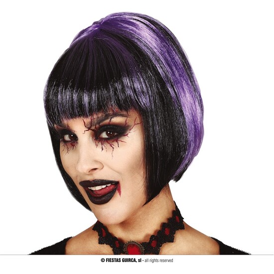MEDIA MELENA CON MECHAS LILAS EN CAJA image 0