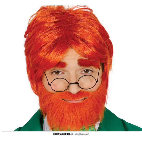 PELUCA PELIRROJA CON BARBA image 0