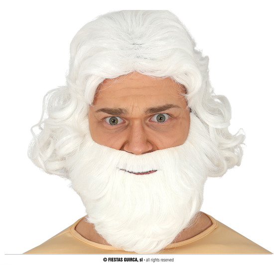 PELUCA Y BARBA BLANCA EN CAJA image 0