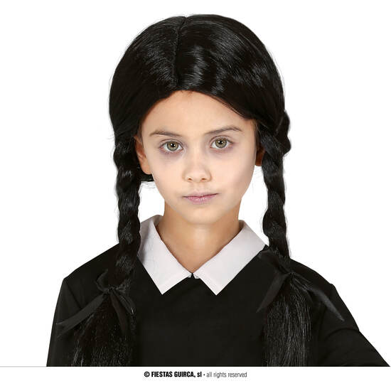 PELUCA NEGRA CON TRENZAS INF. EN CAJA image 0