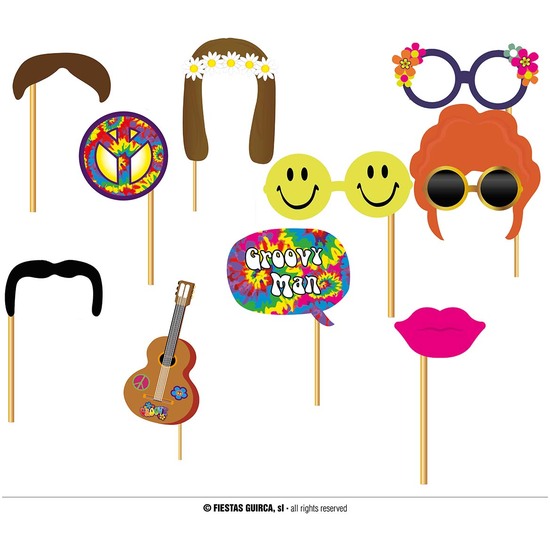 SET PHOTOCALL HIPPIE 12 PCS. image 0