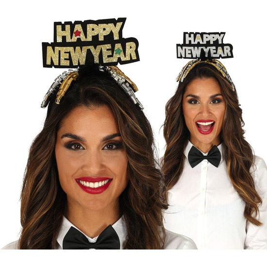 DIADEMA "HAPPY NEW YEAR" SURT.PLATA Y ORO image 0