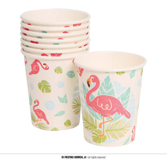 BOLSA 6 VASOS FLAMENCO 240 ML 9 CMS image 0