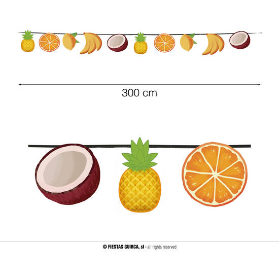 GUIRNALDA FRUTAS 13 PCS. 300 CMS. image 0