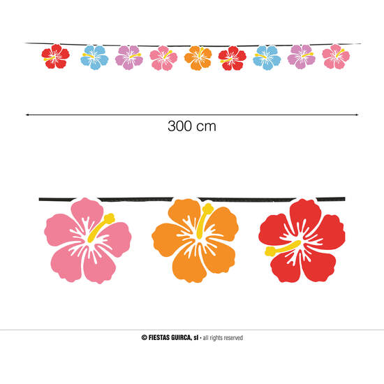 GUIRNALDA FLORES 13 PCS. 300 CMS. image 0