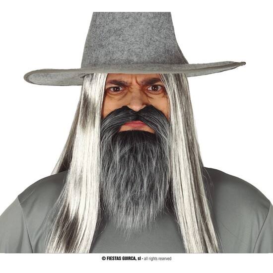 BARBA Y BIGOTE GRIS image 0