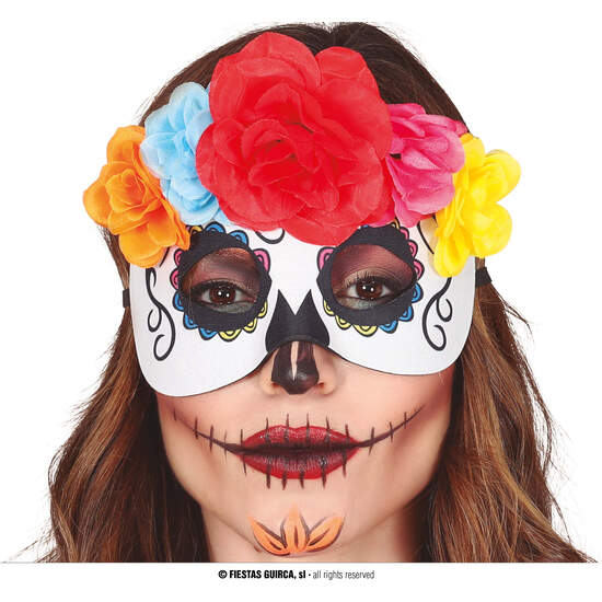 ANTIFAZ CATRINA CON FLORES image 0