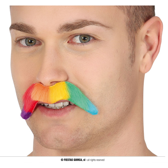 BIGOTE ARCOIRIS 10 CMS. image 0