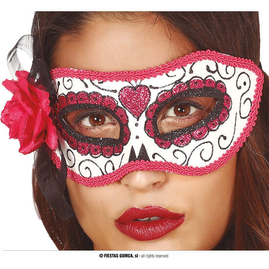 ANTIFAZ "DIA DE LOS MUERTOS" ROSA image 0