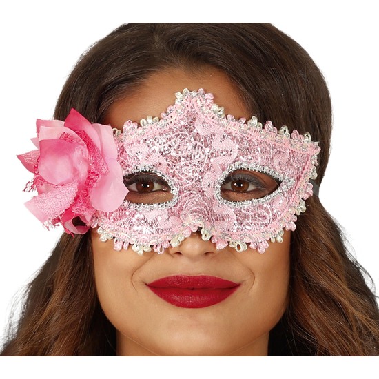 ANTIFAZ ROSA CON FLOR image 0