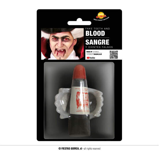 DIENTES DE VAMPIRO CON SANGRE 15 ML image 0