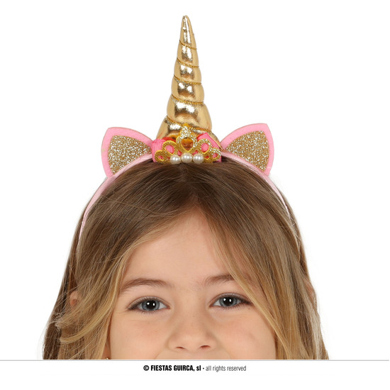 DIADEMA UNICORNIO ORO INFANTIL image 0