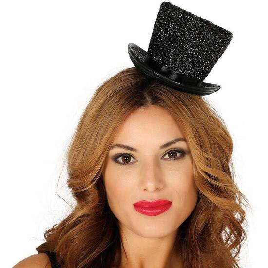 CHISTERA MINI HAT NEGRA BRILLANTE image 0