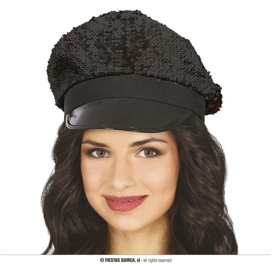 GORRA LENTEJUELAS NEGRO image 0