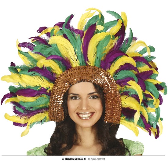 TOCADO PLUMAS MULTICOLOR image 0
