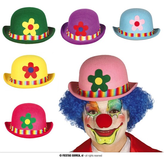 SOMBRERO BOMBIN FIELTRO PAYASO SURTIDO image 0