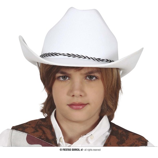 SOMBRERO VAQUERO FIELTRO BLANCO INFANTIL image 0