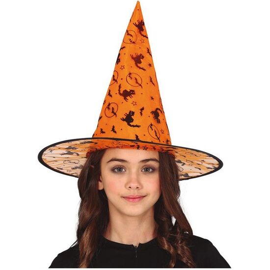 SOMBRERO BRUJA NARANJA INFANTIL image 0