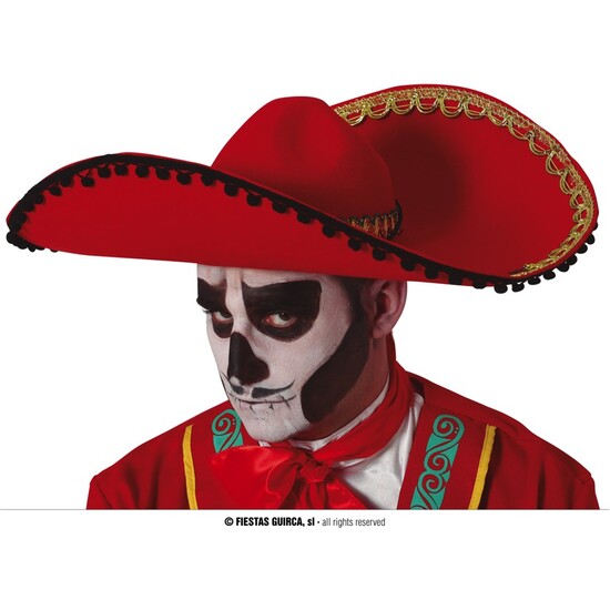 SOMBRERO MEXICANO ROJO FIELTRO image 0
