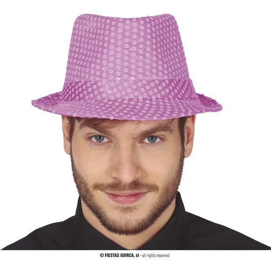 GORRO GANGSTER LENTEJUELAS ROSA image 0