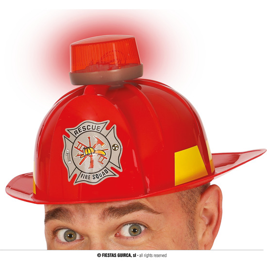 CASCO BOMBERO CON SIRENA, LUZ Y SONIDO image 0