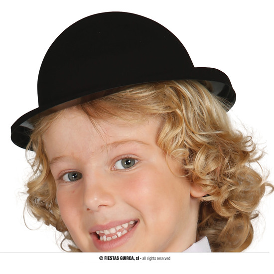 SOMBRERO BOMBIN FLOCADO NEGRO INFANTIL image 0