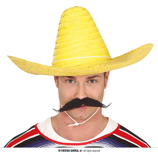 SOMBRERO MEXICANO PAJA 50CM. AMARILLO image 0