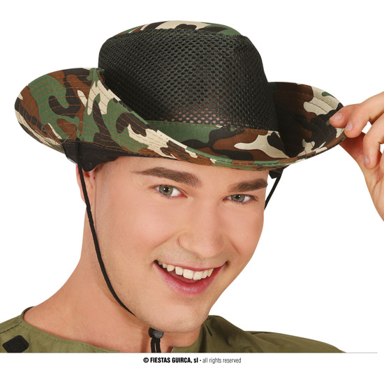 SOMBRERO MILITAR CON REJILLA, ADULTO image 0
