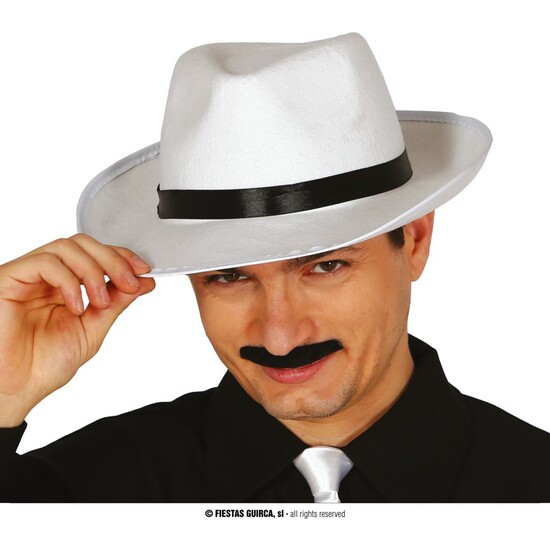 SOMBRERO GASTER BLANCO CINTA NEGRA image 0