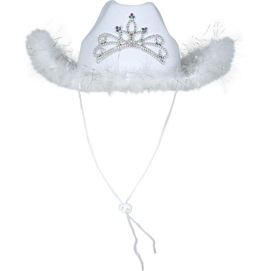 SOMBRERO FIELTRO BLANCO CON BOA, ADULTA image 2