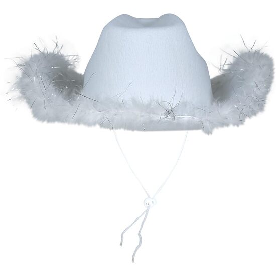 SOMBRERO FIELTRO BLANCO CON BOA, ADULTA image 5