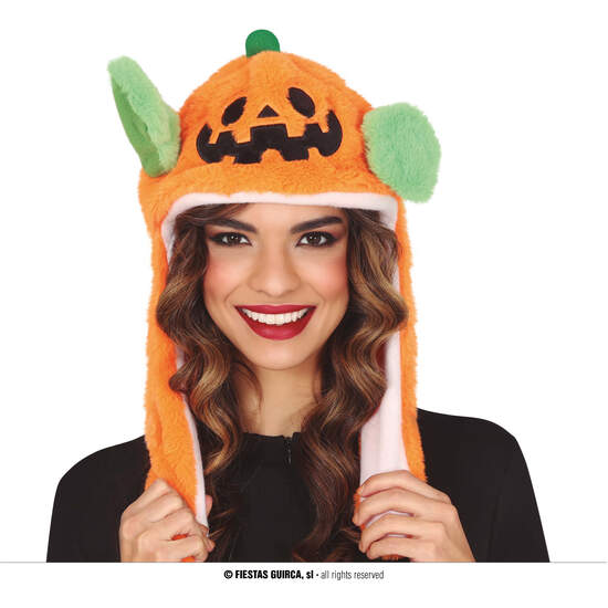 GORRO CALABAZA DE PELUCHE CON MOVIMIENTO image 0