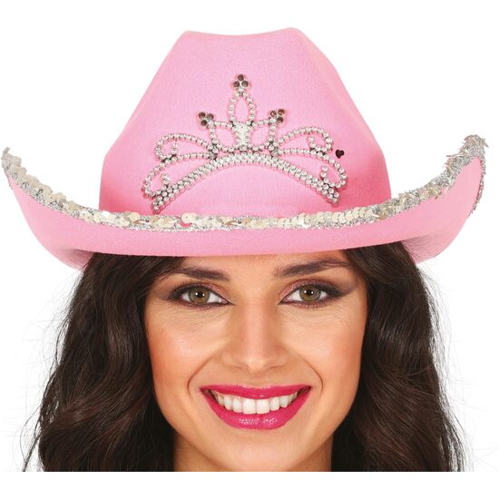 SOMBRERO COWBOY FIELTRO  ROSA, ADULTA image 0