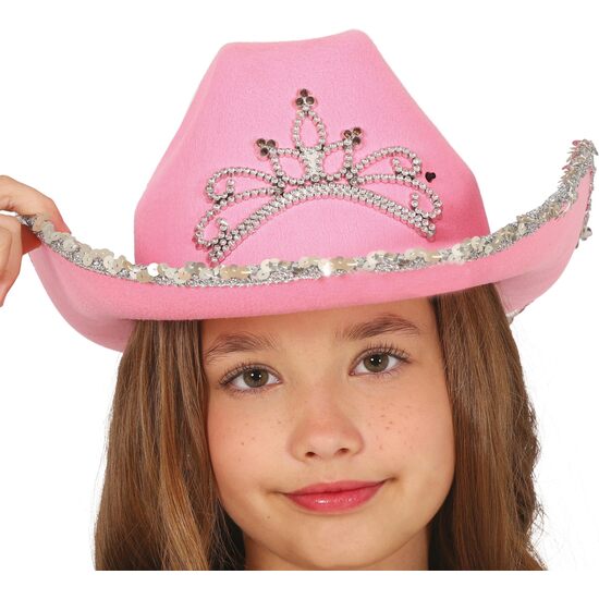 SOMBRERO COWBOY FIELTRO  ROSA, INFANTIL image 0