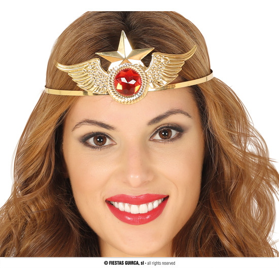 DIADEMA METAL.ORO SUPER HEROINA image 0