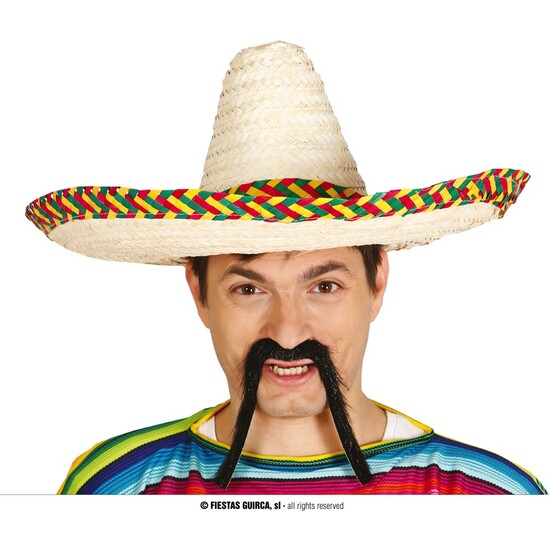 SOMBRERO MEXICANO PAJA 50 CMS.DECORADO image 0
