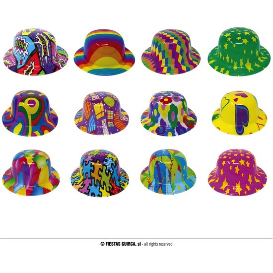 SOMBRERO BOMBIN SURTIDO PVC image 0