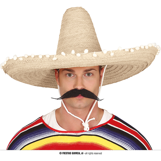 SOMBRERO MEXICANO PAJA 60 CMS. PAJA image 0