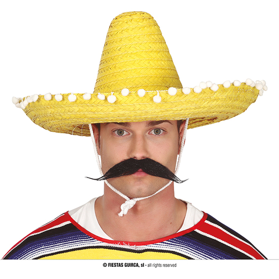 SOMBRERO MEXICANO PAJA 50 CMS. AMARILLO image 0
