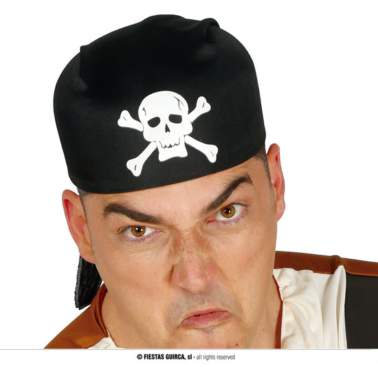 SOMBRERO PIRATA TELA NEGRO image 0