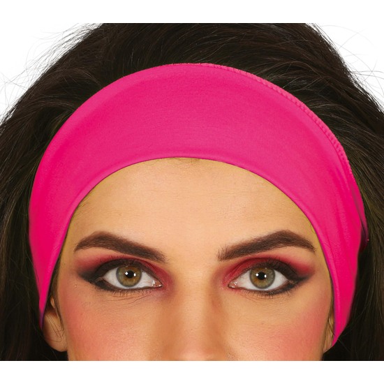 CINTA CABEZA NEON FUCSIA, ADULTO image 0
