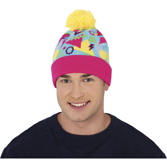 GORRO LANA AMARILLO Y ROSA, ADULTO image 0